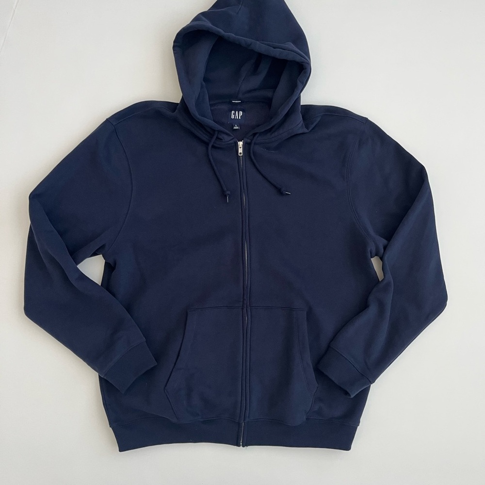 Gap men’s navy blue vintage soft zip-up hoodie